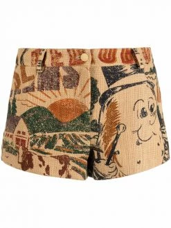 Moschino sketch-print shorts
