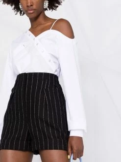 Moschino pinstripe-print high-waisted shorts