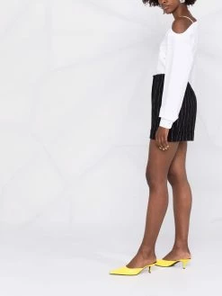 Moschino pinstripe-print high-waisted shorts