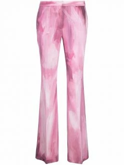 Moschino paint-print flared suit trousers
