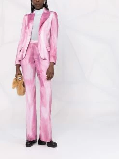 Moschino paint-print flared suit trousers