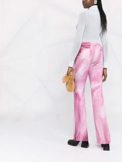 Moschino paint-print flared suit trousers