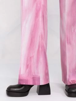 Moschino paint-print flared suit trousers