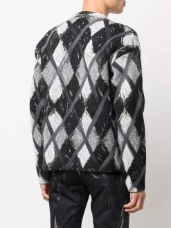 Moschino argyle-pattern cardigan