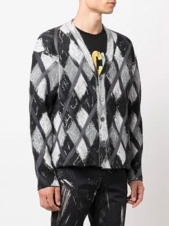 Moschino argyle-pattern cardigan
