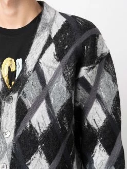 Moschino argyle-pattern cardigan