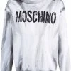 Moschino painted logo-print sweatshirt