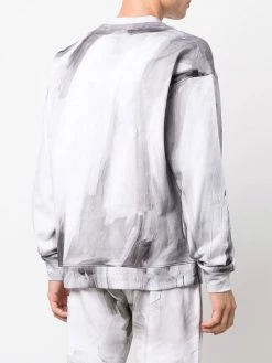 Moschino painted logo-print sweatshirt