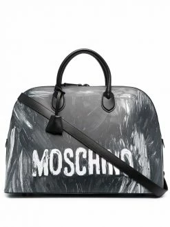 Moschino paint brush-print tote bag