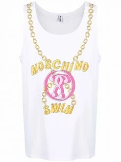 Moschino swim chain print vest