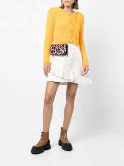 Moschino leopard-print wallet on chain