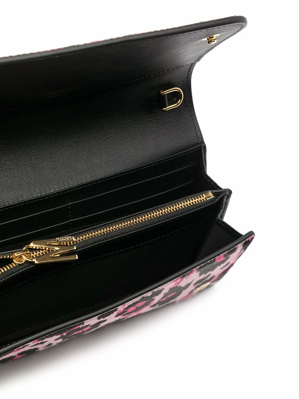 Outlet โ Moschino Leopard print wallet on chain ๐คฉ 7 Moschino leopard-print wallet on chain