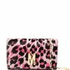 Moschino leopard-print wallet on chain