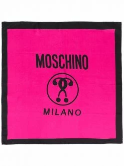 Moschino logo-print silk handkerchief