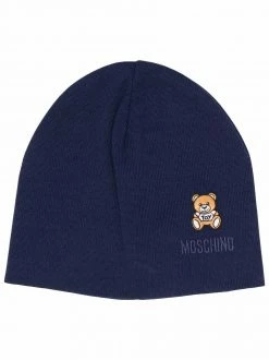 Moschino logo-embroidered knitted beanie