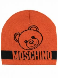 Moschino Teddy Bear-motif intarsia-knit beanie