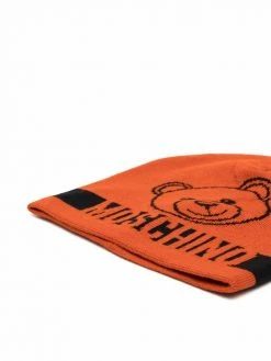 Moschino Teddy Bear-motif intarsia-knit beanie