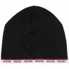 Moschino logo-trim wool-blend beanie