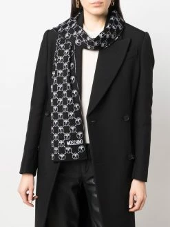 Moschino Double Question Mark-intarsia scarf