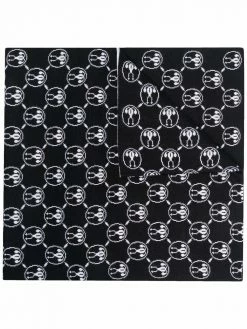 Moschino Double Question Mark-intarsia scarf