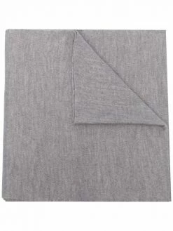 Moschino logo-intarsia knitted scarf