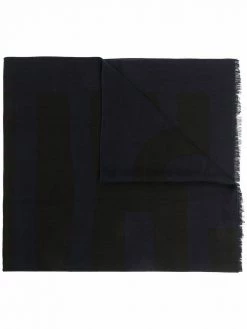 Moschino frayed-edge wool scarf