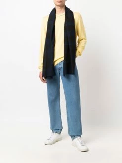 Moschino frayed-edge wool scarf