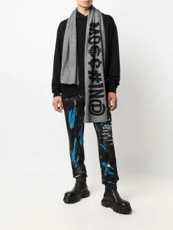 Moschino logo-print detail scarf