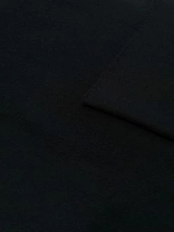 Moschino logo-knit fringed scarf