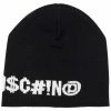 Moschino logo-print beanie