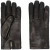 Moschino logo-print leather gloves