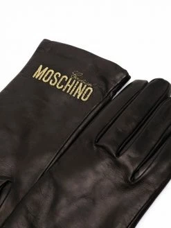 Moschino logo-embroidered gloves