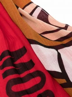 Moschino teddy-print wool scarf