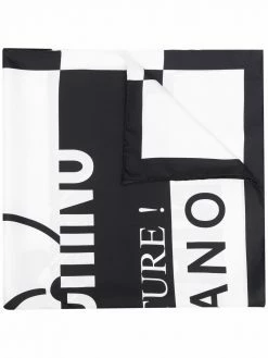 Moschino two-tone logo-print scarf