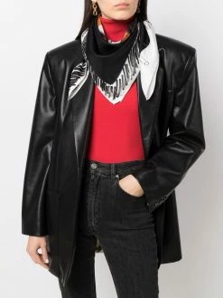 Moschino logo teddy-print scarf