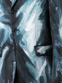 Moschino paint-print single-breasted blazer