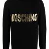 Moschino painted-logo cashmere jumper