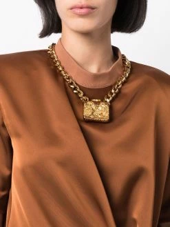 Moschino jacket chain-link necklace