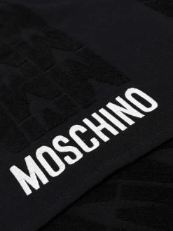 Moschino embroidered-logo towel