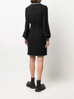 Moschino pearl-embellished shirt dress