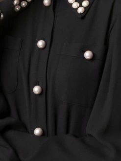 Moschino pearl-embellished shirt dress