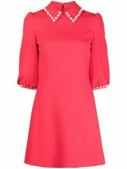 Moschino faux-pearl embellished dress