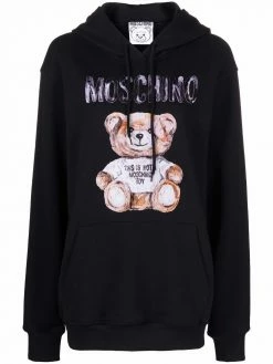 Moschino teddy bear-print pullover hoodie