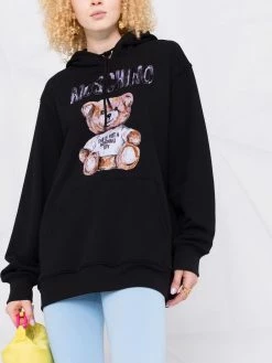 Moschino teddy bear-print pullover hoodie