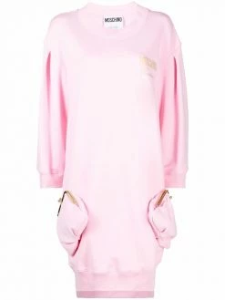 Moschino clutch-embellished jumper dress