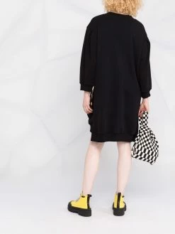 Moschino logo crew-neck sweatshirt dress