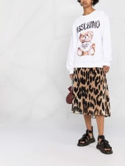 Moschino logo bear print sweatshirt