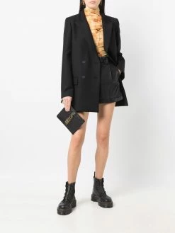 Moschino logo-plaque clutch bag