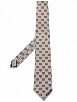 Moschino monogram-print silk tie