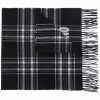 Moschino tartan-check logo knitted scarf